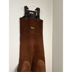 Orvis Waders Bibs Overalls Mens LL x- Large Brown Black Fly Fishing Outdoor Bog